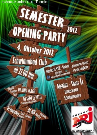 Semester Opening Party 2012 Werbeplakat