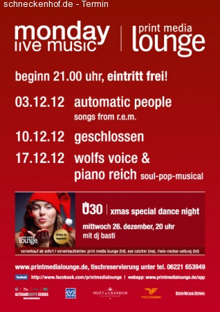 Monday Live Music Werbeplakat
