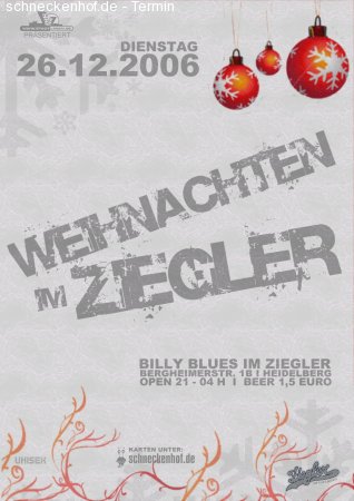 Weihnachten im Ziegler Werbeplakat