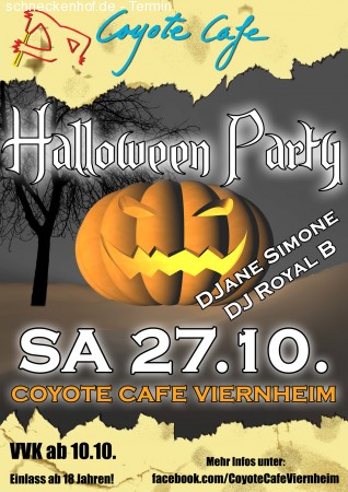 Coyote Halloween Party Werbeplakat