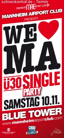 We love Mannheim - Ü30 Singles Werbeplakat