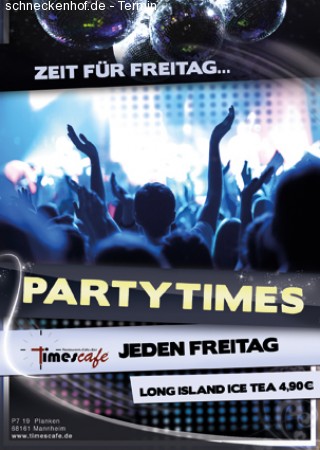 Partytimes - Zeit für Freitag Werbeplakat