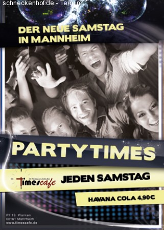Der neue Samstag - Partytimes Werbeplakat