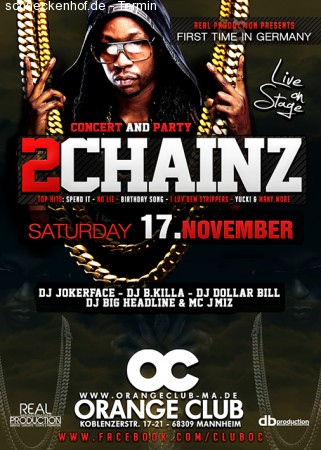 2 Chainz @Oreange Club Werbeplakat