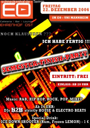 semester-finish-party Werbeplakat