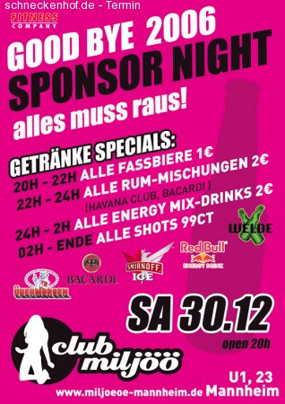 Sponsor Night Werbeplakat