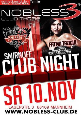 SMIRNOFF Club Night Werbeplakat