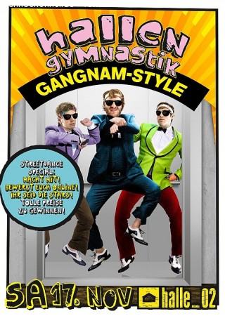 Hallengymnastik GangnamStyle Werbeplakat