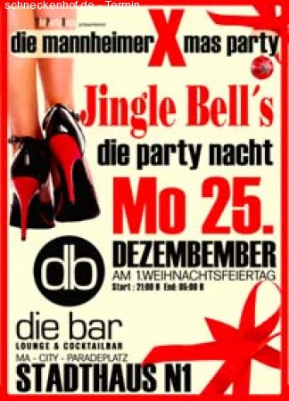 JINGLE BELLS x-mas Party Werbeplakat