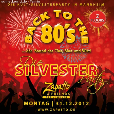 Back to the 80s-Silvester Werbeplakat