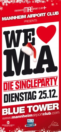 We love Mannheim - Singleparty Werbeplakat
