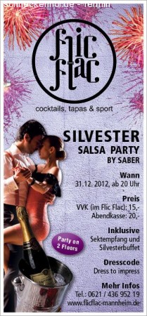 Salsa Silvester Party Werbeplakat