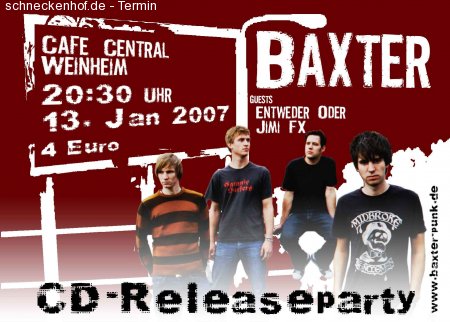 CD Releaseparty Baxter Werbeplakat