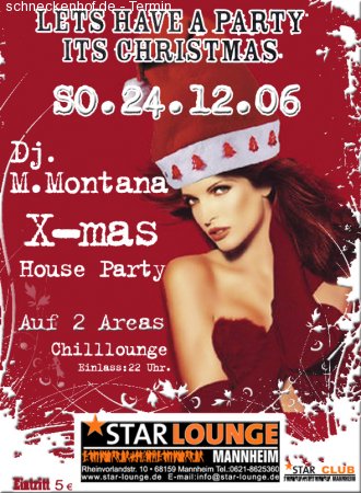 X-mas Party Werbeplakat