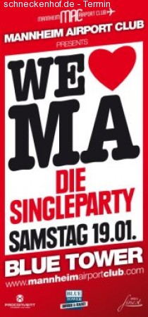 We ♥ Mannheim - Singleparty Werbeplakat