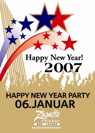 Happy New Year Party Werbeplakat