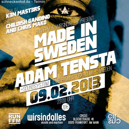 Made in Sweden w. Adam Tensta Werbeplakat