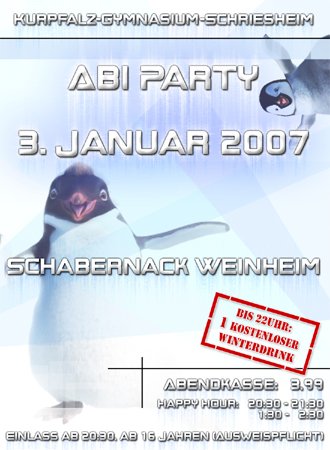 Abi-Party des KGS Werbeplakat