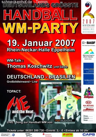 Deutschlands größte WM Party Werbeplakat