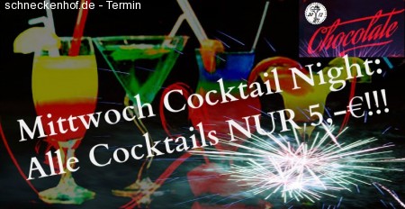 Mittwoch Cocktail Night Werbeplakat
