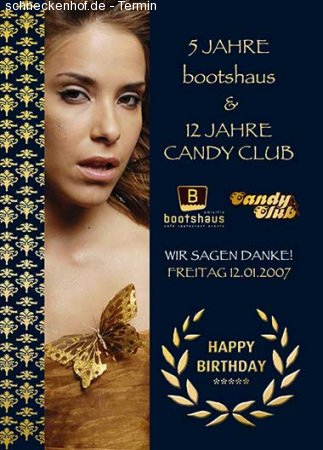 CandyClub & Bootshaus Birthday Werbeplakat