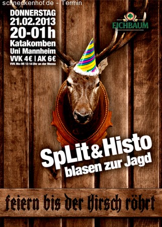 SpLit & Histo blasen zur Jagd! Werbeplakat