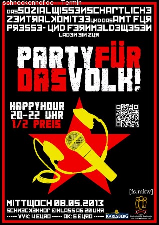 Party für das Volk! Werbeplakat