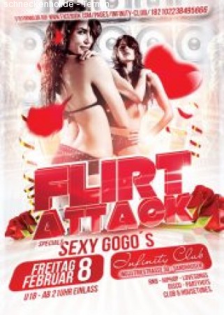 Flirt-Attack U18 Flirt Party Werbeplakat