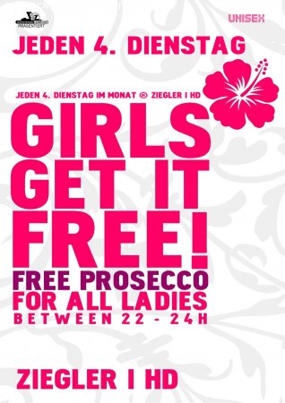 Girls Get It Free Werbeplakat