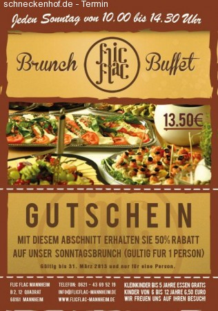 Flic Flac Brunch Buffet Werbeplakat
