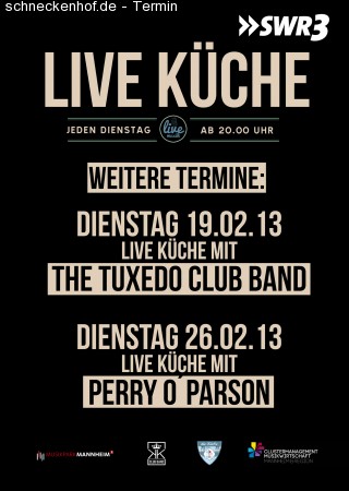 Live Küche - Tuxedo Club Band Werbeplakat