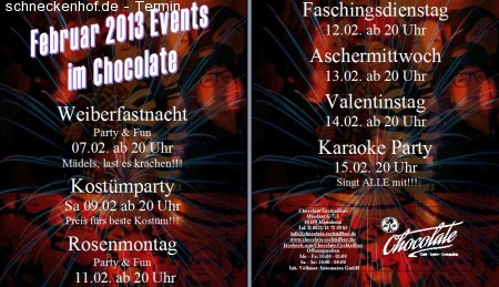 Rosenmontag Party & Fun Werbeplakat