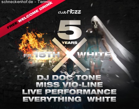 5 Jahre Ritzz - White Night Werbeplakat