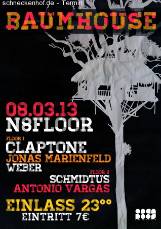 Baumhouse mit Claptone Werbeplakat