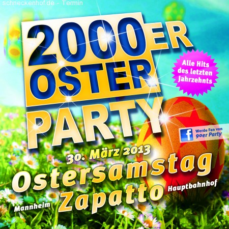 2000er Osterparty Werbeplakat