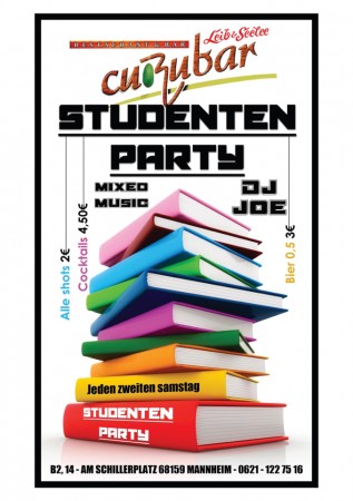 Studenten Party Werbeplakat