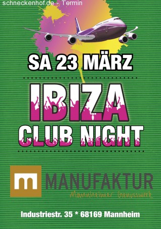 Ibiza Clubnight Werbeplakat