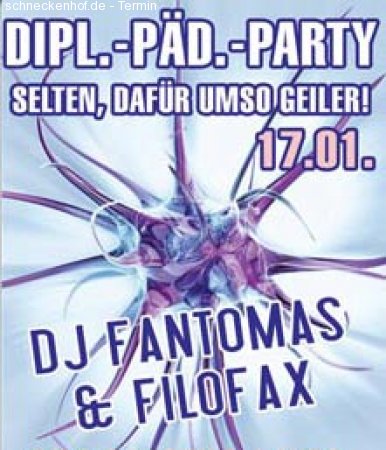 Dipl.-Päd.-Party Werbeplakat