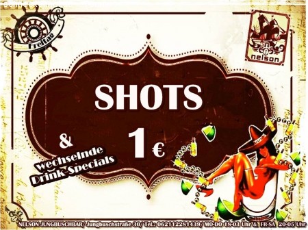 Shots 1 € Werbeplakat