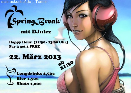 Spring-Break-Party Werbeplakat