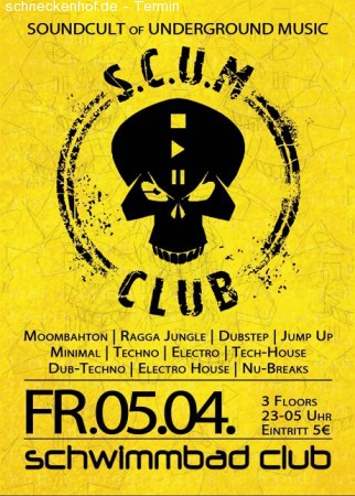 S.C.U.M. Club Werbeplakat