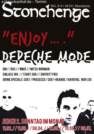 Enjoy - Depeche Mode Party Werbeplakat