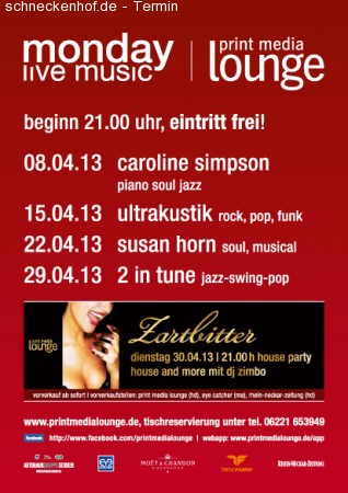 Monday Live Music Werbeplakat