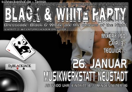 Black & White Party Werbeplakat