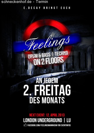 Feeling - Dnb / Techno / House Werbeplakat