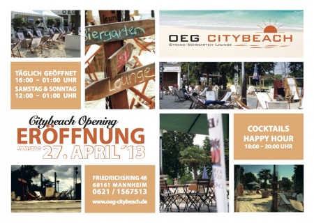 OEG Citybeach Opening Werbeplakat