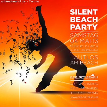 Silent Beach Party Werbeplakat