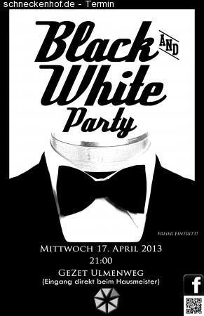Black and White Party Werbeplakat