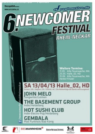 6.Newcomerfest. Rhein-Neckar Werbeplakat