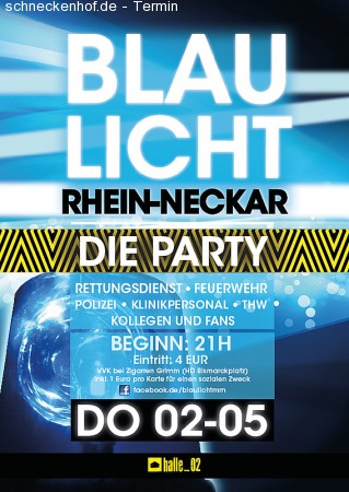 Blaulichtparty Rhein-Neckar Werbeplakat